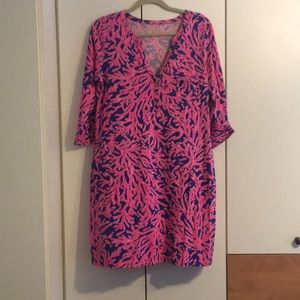Lilly Pulitzer V-neck cotton dress L NWOT